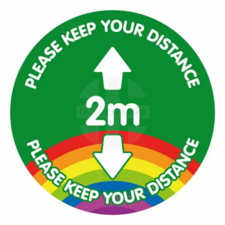 Please Keep Your Distance 2 Metres School Floor Graphic Sticker