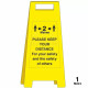 Please Keep Your Distance Freestanding Sign