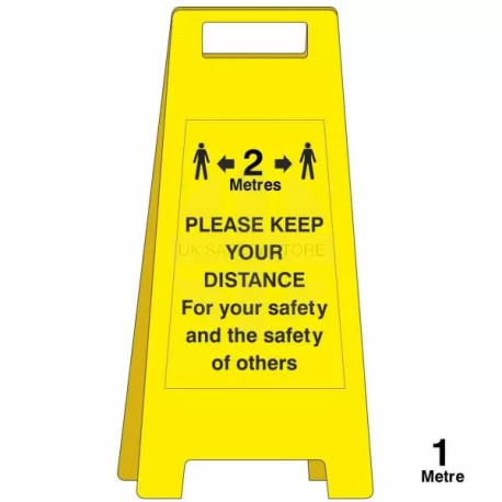 Please Keep Your Distance Freestanding Sign