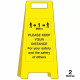 Please Keep Your Distancing Freestanding Sign - 1 Metre