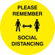 Please Remember Social Distancing Floor Sticker