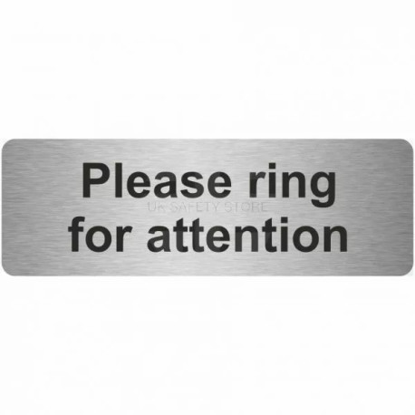 Please Ring For Attention Prestige Premier Door Sign 300X100mm