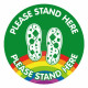 Please Stand Here School Floor Graphic Sign