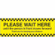 Please Wait Here Hanging Sign