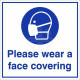 Please Wear A Face Covering Sign - Square