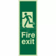 Portrait Fire Exit Running Man Left Sign