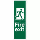 Portrait Fire Exit Running Man Right Sign