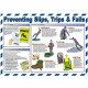 Preventing Slips, Trips &amp; Falls Laminated Poster