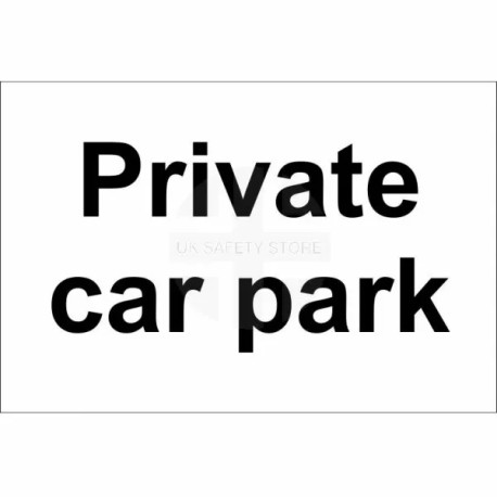 Private Car park sign