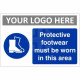 Protective Footwear Must Be Worn In This Area Sign (Landscape)