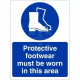 Protective Footwear Must Be Worn In This Area Sign (Portrait)