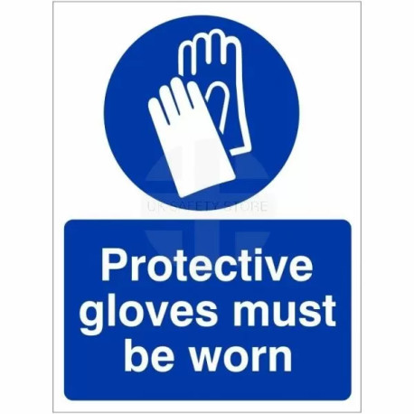 Protective Gloves Must Be Worn Sign