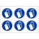 Protective Hand Labels 100mm in Diameter