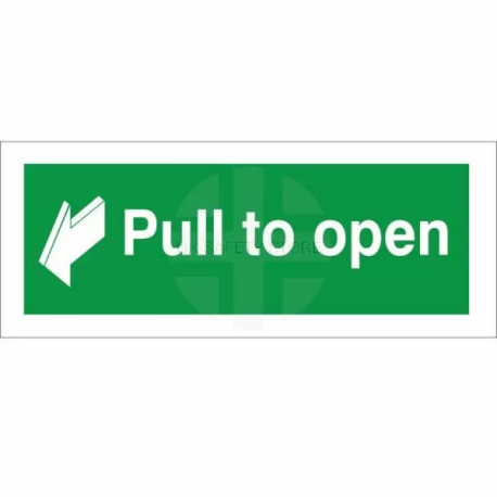 Pull To Open Arrow Back Sign