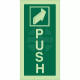 Push Arrow Forward Glow In Dark Sign