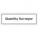 Quantity Surveyor Door Sign