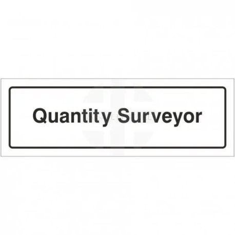 Quantity Surveyor Door Sign