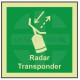 Radar transponder photoluminescent 100W  x  110H  sign self adhesive