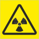 Radiation Symbol Yellow Background Sign