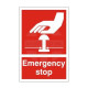 Red Emergency Stop First Aid Sign