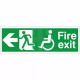 Refuge Fire Exit Arrow Left Sign