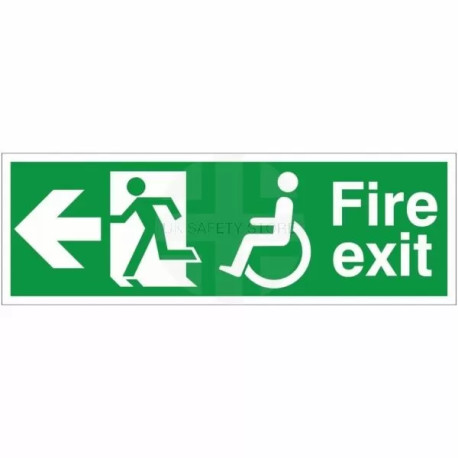 Refuge Fire Exit Arrow Left Sign