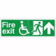 Refuge Fire Exit Arrow Up Sign