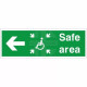 Refuge Safe Area Arrow Left Sign