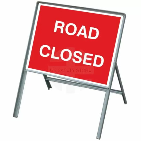 Road Closed Temporary Road Sign