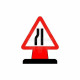 Road Narrows To The Left Aluminium Composite Cone Sign