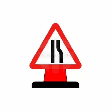 Road Narrows To The Right Aluminium Composite Cone Sign