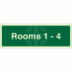 Rooms 1-4 Wayfinding Indicator Sign