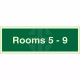 Rooms 5-9 Wayfinding Indicator Sign