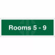 Rooms 5-9 Wayfinding Indicator Sign