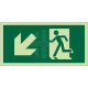 Running Man Arrow Down Left Sign