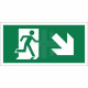 Running Man Arrow Down Right Sign