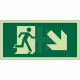 Running Man Arrow Down Right Sign