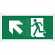 Running Man Arrow Up Left Sign