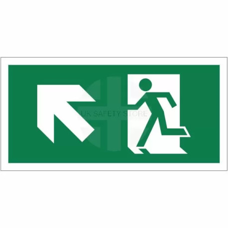 Running Man Arrow Up Left Sign