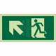 Running Man Arrow Up Left Sign