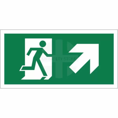 Running Man Arrow Up Right Sign