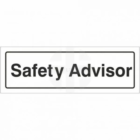 Safety Advisor Door Sign