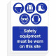 Safety Equipment Must Be Worn on this Site Signs (10-Pack)