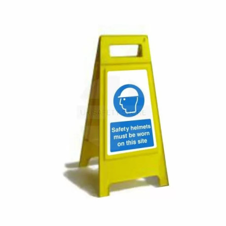 Safety Helmets Must Be Worn On This Site Custom Made A Board Freestanding Sign 600mm