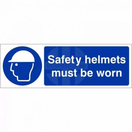 Safety Helmets Must Be Worn Sign