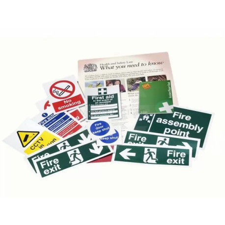Safety Sign Pack for Small Businesses (includes an Official HSE Law Poster)