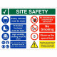 Safety Starts Here Site Safety Multi Message Safety Board