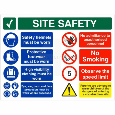 Safety Starts Here Site Safety Multi Message Safety Board