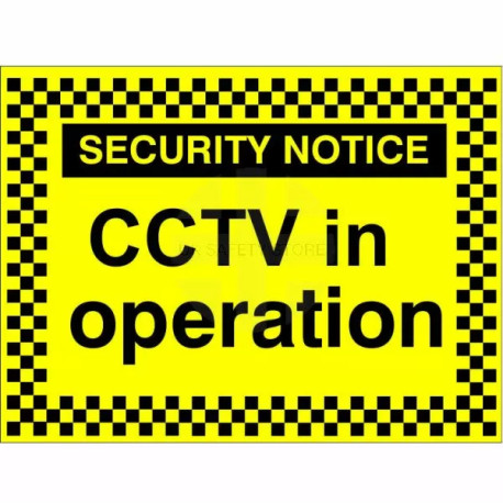 Security Notice CCTV In Operation Signs