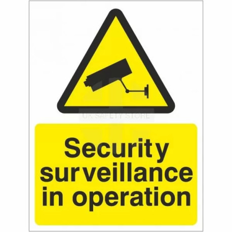 Security Surveilance In Operation Signs